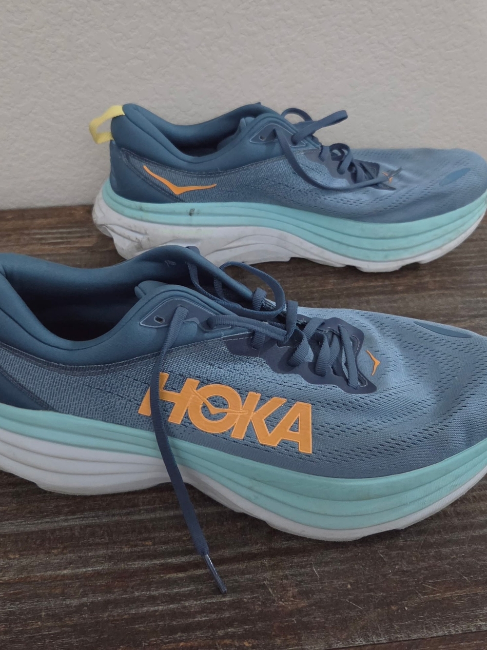 HOKA Women's Blue Running Shoes with Mint Midsole